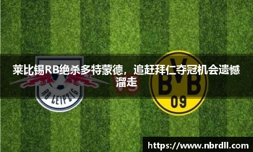 莱比锡RB绝杀多特蒙德，追赶拜仁夺冠机会遗憾溜走